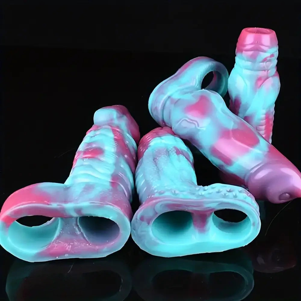 Animal Penis Sleeve Octopus Silicone Soft Hollow Creature Monster Dildo