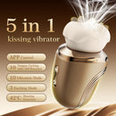 Luxury Gold Kissing & Tongue-Licking 5-in-1 Stimulator