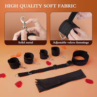 BDSM Kit Neck to Wrist Behind Back Collar Restraints Adjustable Set SM Play