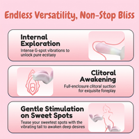 LOVETIDE Chang'e Rabbit Dual-Action Clitoral Suction & 180° Rotating G-Spot Vibrator Set