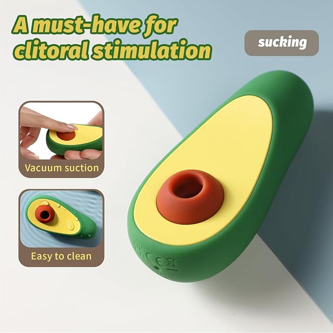 Avocado-Shaped Clitoral Sucker Stimulator Vibrator