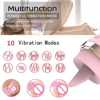 Licking Tongue 10 Modes Egg Vibration Medical Silicone