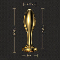 Pearl Rose Anal Plug Gold Stainless Steel