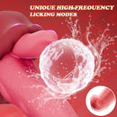 Realistic Tongue Thrusting Heating Fantasy Dildo With Suction Cup