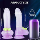 7.48in Gradient Purple Realistic Dildo Butt Plug With Bow