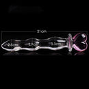 Beautiful Heart Design 8.26 Inch Glass Dildo For Adult