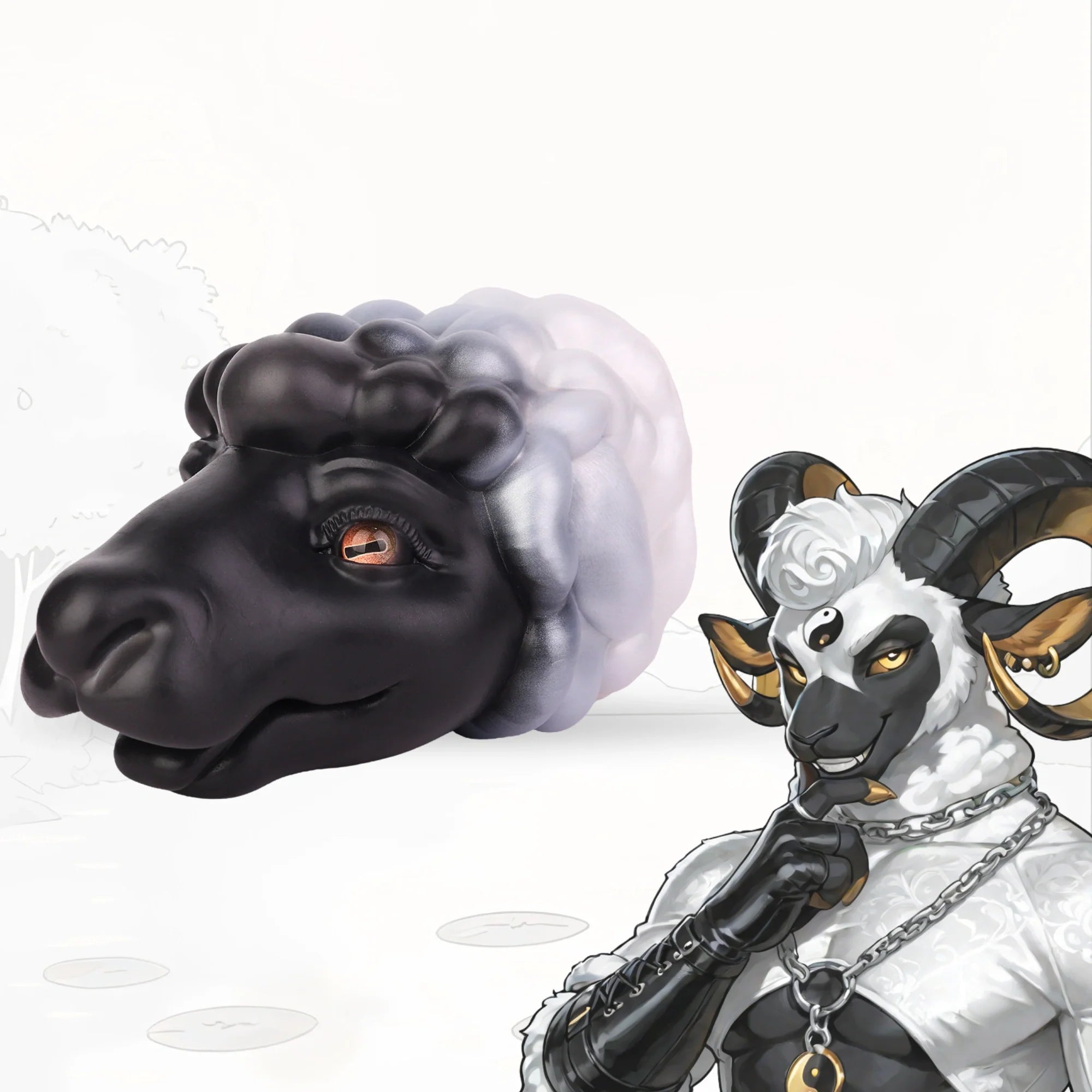Sheep Masturbator Ovrek Animal Head Fleece