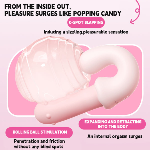 FFX Candy Stick Sugar Heart Thrusting G-spot Vibrator