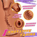 4.1Lb 2-in-1 Realistic Brown Big Ass Male Pocket Pussy with Virgin Tight Labia and Anus