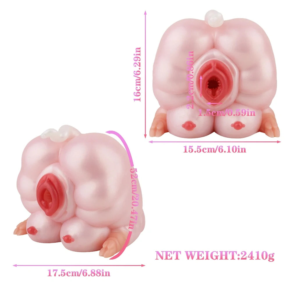 Lola Pink Heart Pig Dual Fantasy Buttocks Masturbator