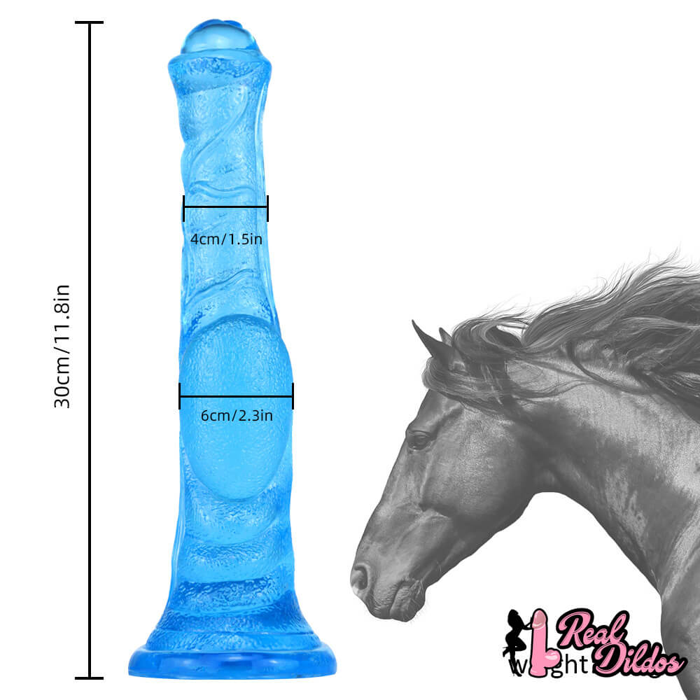 11.8in Big Blue Dildo Long Horse Thick Dildo Sex Toy Without Eggs