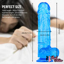 11in Premium Big Blue Dildo Thick Penis For Women Orgasm Sex