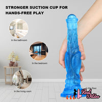 11.8in Big Blue Dildo Long Horse Thick Dildo Sex Toy Without Eggs