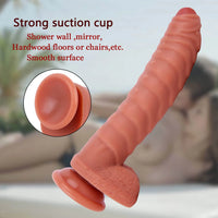 7.08in 9.05in Scale Caterpillar Snake Soft Crazy Dildo Female Sex Toy