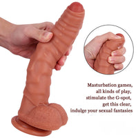 7.08in 9.05in Scale Caterpillar Snake Soft Crazy Dildo Female Sex Toy