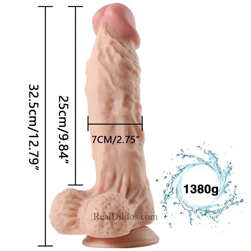 Big Thick 12.79″ Soft BBW Riding Dildo With Sucker