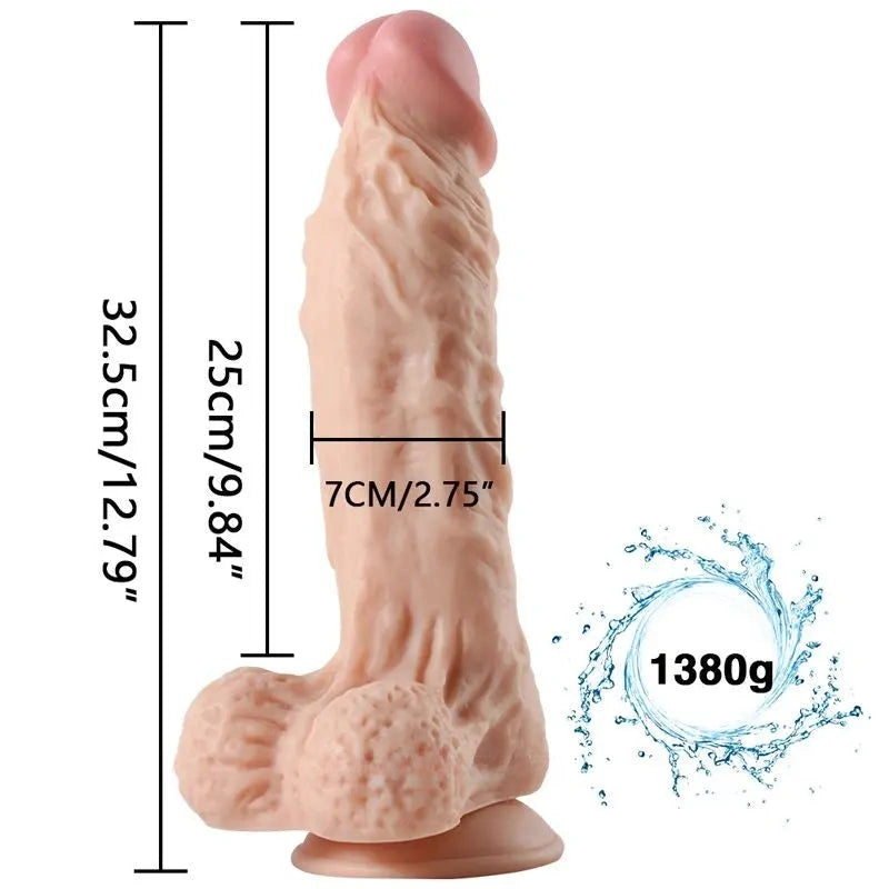 Big Thick 12.79″ Soft BBW Riding Dildo With Sucker