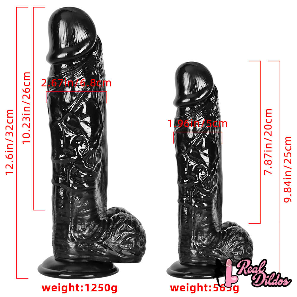 12.6in 9.84in American European Big Black Thick Dildo For Adult