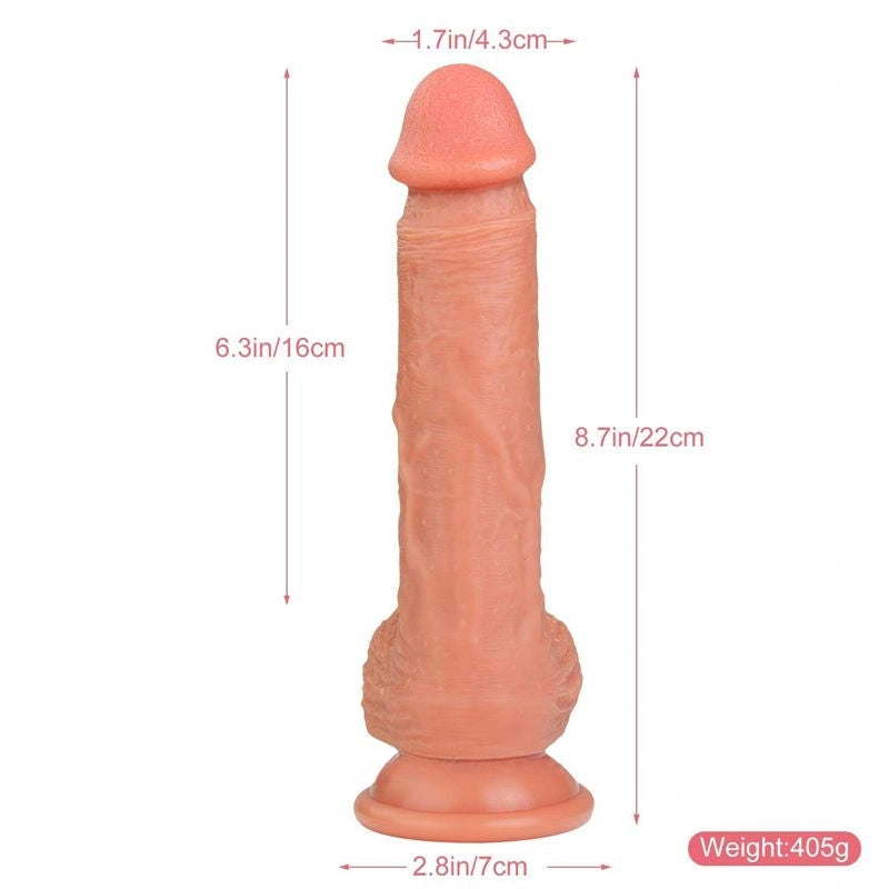 Body Safe Silicone 8.7″ Soft Dildo With Strong Sucker