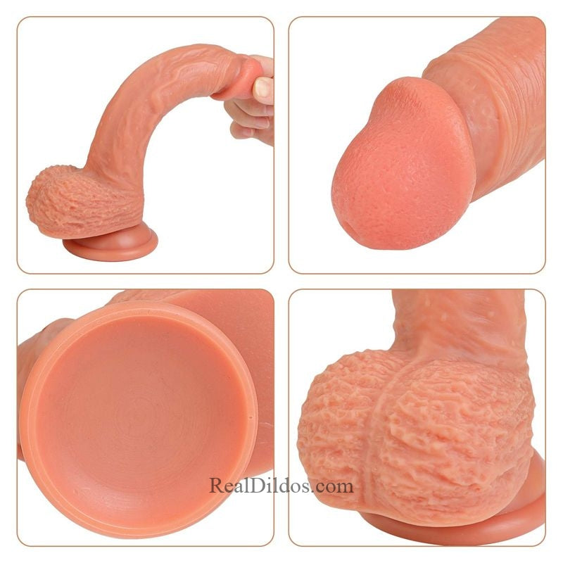 Body Safe Silicone 8.7″ Soft Dildo With Strong Sucker