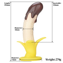 Chocolate-Glazed Peeled Banana Silicone Dildo