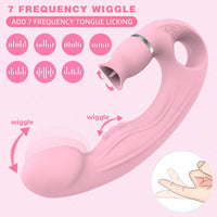Tongue Licking G Spot Stimulating Dildo Vibrator