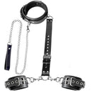 BDSM Bondage Neck to Wrist Restraints Kit with Traction Chain