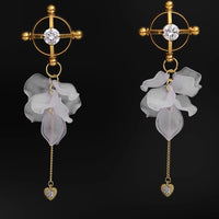 BDSM Petal Heart Cross Nipple Clamps