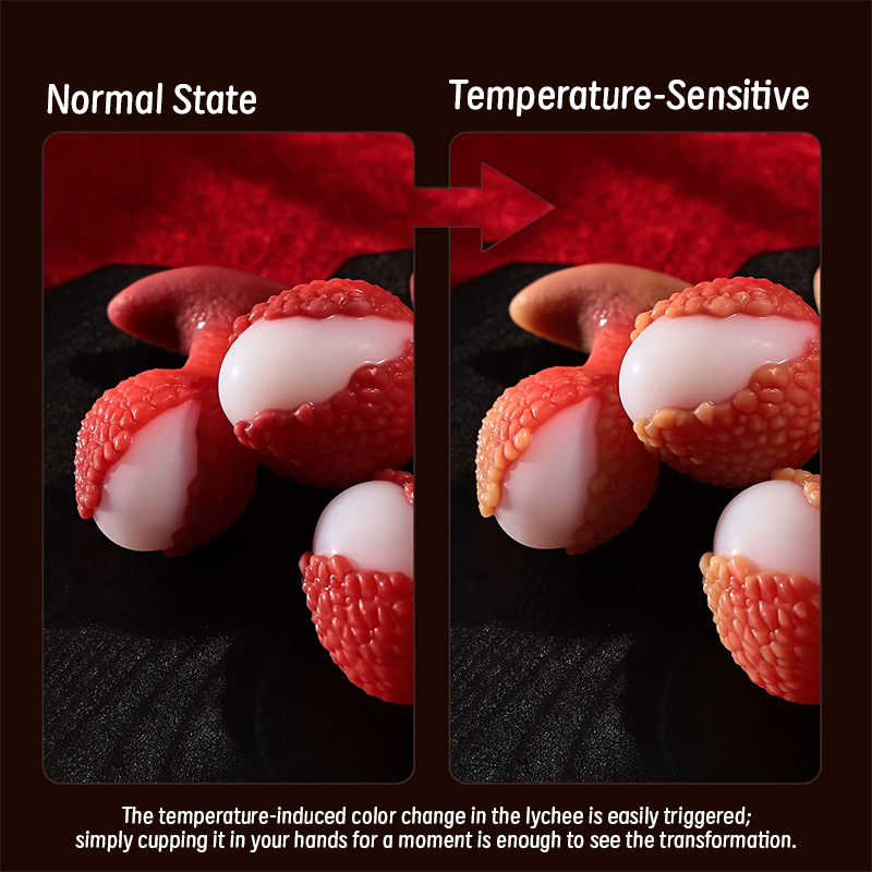 Handcrafted Textured Lychee Thermo-Reactive Fantasy Anal Plug