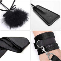 Sex Bondage BDSM Restraints Set with Blindfold and Tickler For Bedroom sex