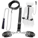 BDSM Bondage Neck to Wrist Restraints Kit with Traction Chain