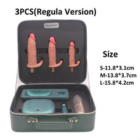 Auto Thrusting Vibration dildo Sex Machine Set With Storage Box