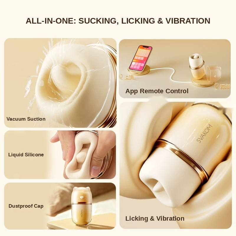 SVAKOM KouKouTian 360° Tongue Licking & Clitoral Suction Massager