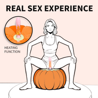 Pumpkin-shaped Pillow Style Thrusting Dildo Sex Machine Vibrator