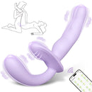 Strapless Strap-On Double-Ended Anal Dildo Vibrator