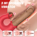 Lips Tongue Licking Thrusting G-spot Vibrator