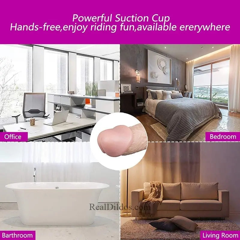 11.41in PVC Big Dildo 11.41″ Real Flexible Dildo With Suction Cup