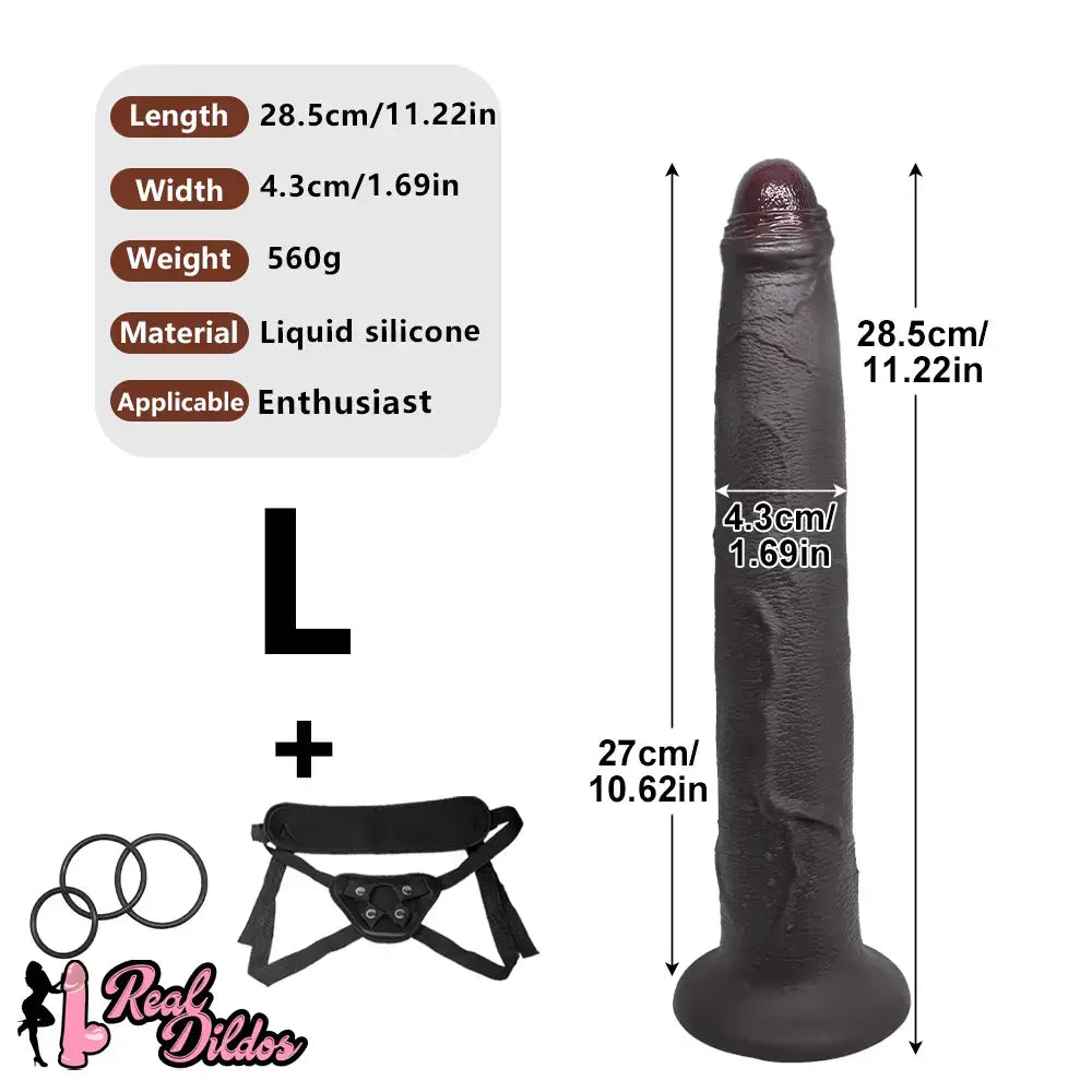 11.22in 13.18in 14.56in Strap on Realistic Big Long Dildo For Male Female Couples