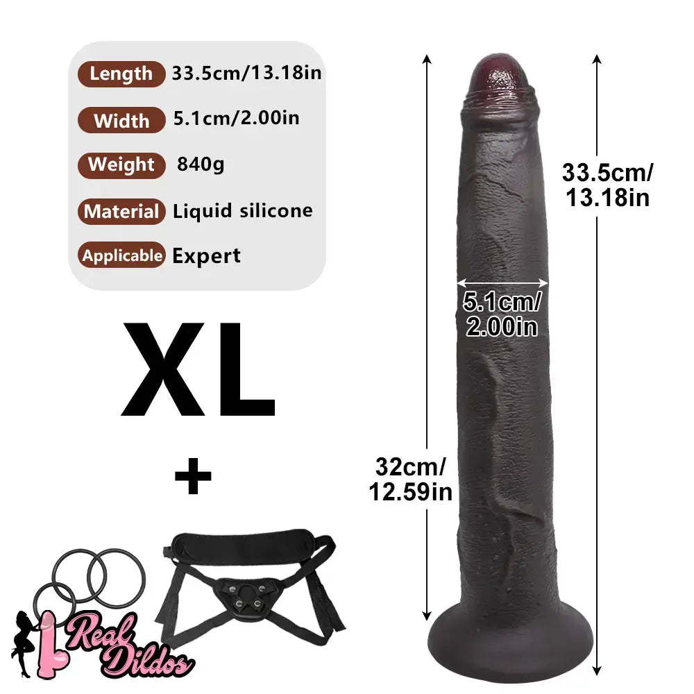 11.22in 13.18in 14.56in Strap on Realistic Big Long Dildo For Male Female Couples