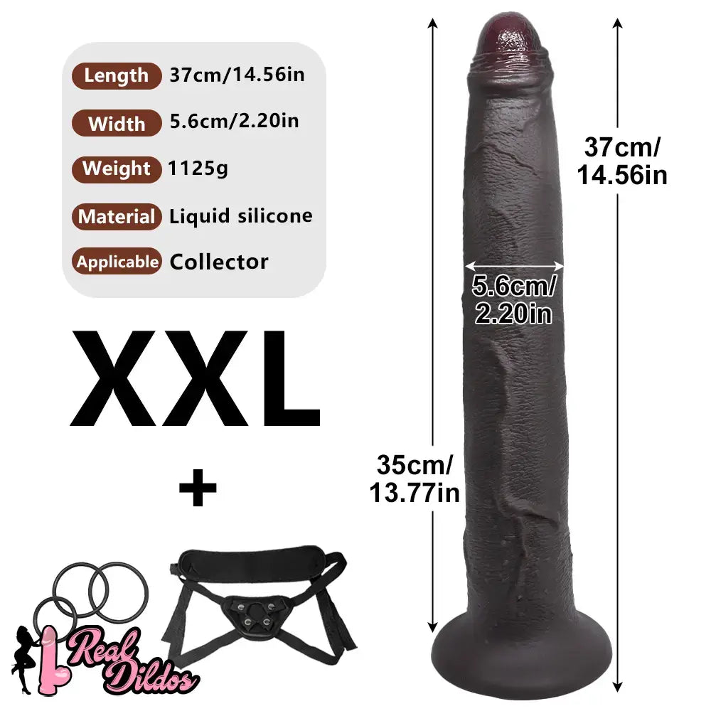 11.22in 13.18in 14.56in Strap on Realistic Big Long Dildo For Male Female Couples