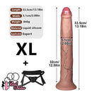 11.22in 13.18in 14.56in Lifelike Strap on Long Dildo For Female Prostate Play