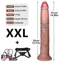 11.22in 13.18in 14.56in Lifelike Strap on Long Dildo For Female Prostate Play