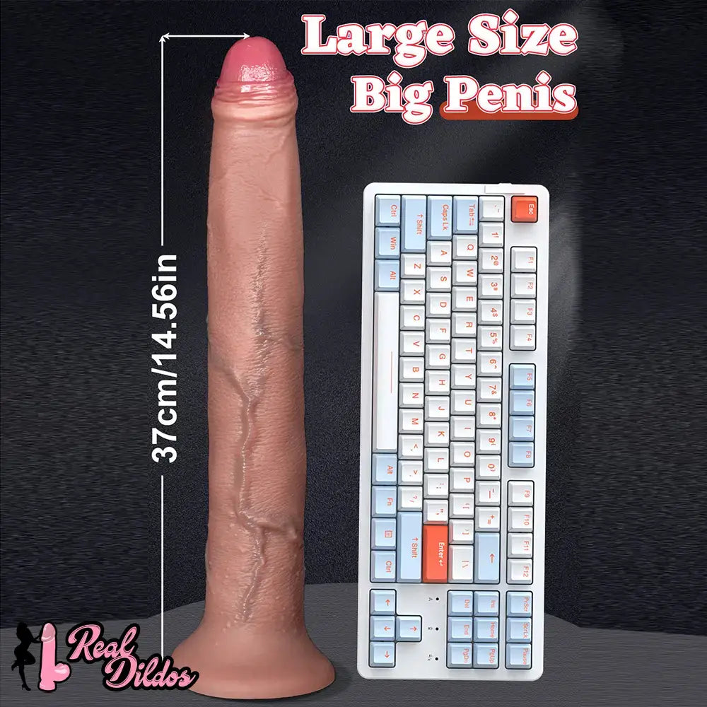 11.22in 13.18in 14.56in Lifelike Strap on Long Dildo For Female Prostate Play