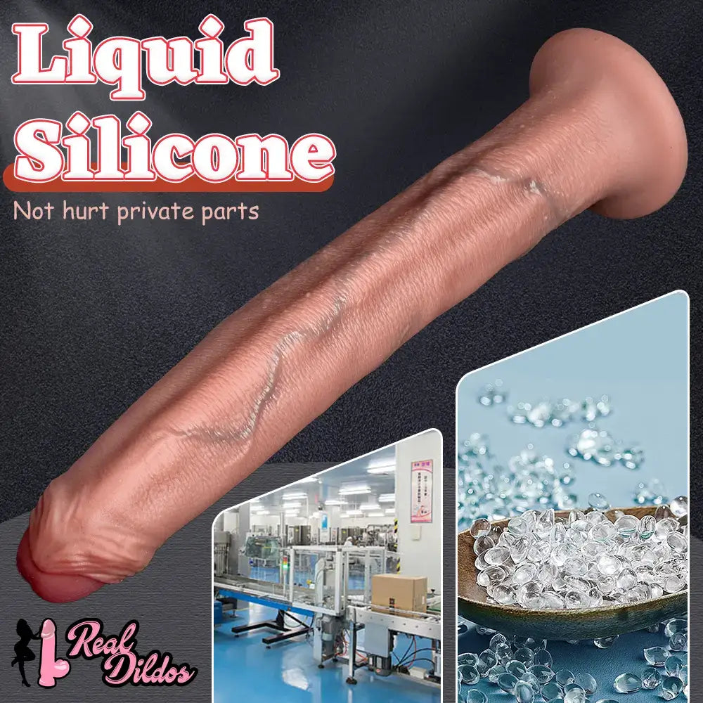 11.22in 13.18in 14.56in Lifelike Strap on Long Dildo For Female Prostate Play