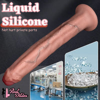 11.22in 13.18in 14.56in Lifelike Strap on Long Dildo For Female Prostate Play