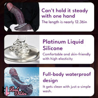 12.36in Dual Density Ejaculating Big Real Dildo For Vaginal and G-Spot Penis