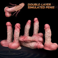 Double Layer Silicone Realistic Cock Soft Lifelike Penis Multiple Options Dildo