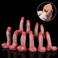 Double-Layer Silicone Realistic Dildo Light Beige-Friendly Texture Adult Toy