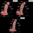 Double-Layer Silicone Realistic Dildo Light Beige-Friendly Texture Adult Toy