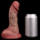 Double-Layer Silicone Realistic Dildo Light Beige-Friendly Texture Adult Toy